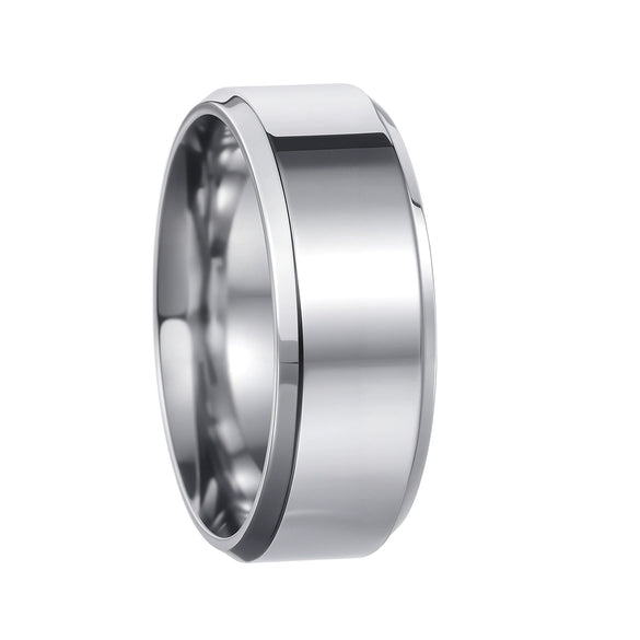 Ring Titanium Steel Geometric Style Vacuum Plating Unisex