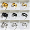Ring Titanium Steel Geometric Style Vacuum Plating Unisex