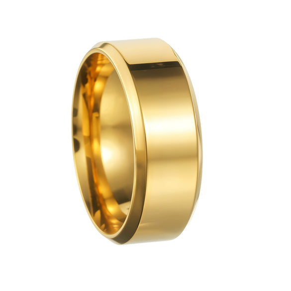 Ring Titanium Steel Geometric Style Vacuum Plating Unisex