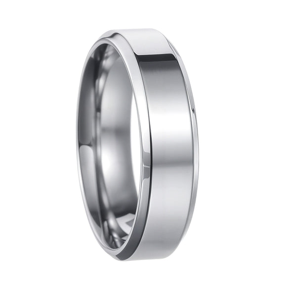Ring Titanium Steel Geometric Style Vacuum Plating Unisex