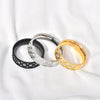 Ring Titanium Steel Geometric Ushape Diamond Carving Jewelry For Men And Women