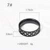 Ring Titanium Steel Geometric Ushape Diamond Carving Jewelry For Men And Women