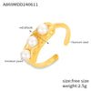 Ring 316L Stainless Steel Gold Plated Geometric Design Fashion Casual