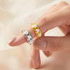 Ring 316L Stainless Steel Gold Plated Geometric Design Fashion Casual