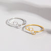 Ring Titanium Steel Heart Cut Out Electroplated Couple Jewelry