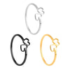 Ring Titanium Steel Heart Cut Out Electroplated Couple Jewelry