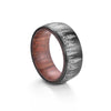 Ring Titanium Steel Pear Wood Inner Ring Timberwolf Pattern Laser Process Unisex Original Design
