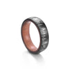 Ring Titanium Steel Pear Wood Inner Ring Timberwolf Pattern Laser Process Unisex Original Design