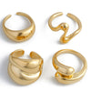 Ring Zinc Alloy Geometric Arc Electroplating For Women