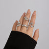 Ring Zinc Alloy Geometric Arc Electroplating For Women