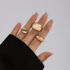Ring Zinc Alloy Geometric Arc Electroplating For Women