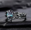 Rings Alloy Geometric Inlaid Sea Blue Diamond Electroplating Women's Fashion Jewelry