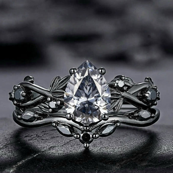 Rings Alloy Geometric Inlaid Sea Blue Diamond Electroplating Women's Fashion Jewelry