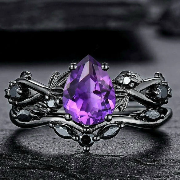 Rings Alloy Geometric Inlaid Sea Blue Diamond Electroplating Women's Fashion Jewelry