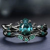 Rings Alloy Geometric Inlaid Sea Blue Diamond Electroplating Women's Fashion Jewelry