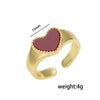 Rings Brass Titanium Steel Heart Shape Electroplated Women's Light Luxury Style