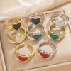 Rings Brass Titanium Steel Heart Shape Electroplated Women's Light Luxury Style