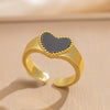 Rings Brass Titanium Steel Heart Shape Electroplated Women's Light Luxury Style