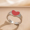 Rings Brass Titanium Steel Heart Shape Electroplated Women's Light Luxury Style