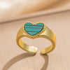 Rings Brass Titanium Steel Heart Shape Electroplated Women's Light Luxury Style
