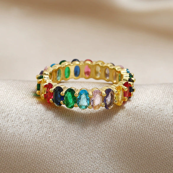 Rings Copper Zircon Fashion Geometric