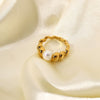 Rings Pearl Geometric Electroplating Women's