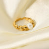 Rings Pearl Geometric Electroplating Women's