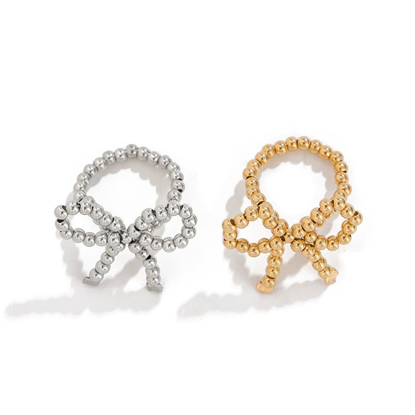 Rings Plastic Resin Sweet Style Bow Geometric Pure Handmade