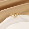 Rings Stainless Steel Imitation Pearl Star Shaped Light Luxury Style Electroplated