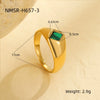 Rings Stainless Steel Natural Stone Geometric Light Luxury Style Electroplating For Women