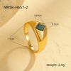 Rings Stainless Steel Natural Stone Geometric Light Luxury Style Electroplating For Women