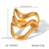 Rings Stainless Steel Titanium Steel Geometric Style Electroplating Niche Design Simple Versatile Hand Accessories