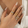 Rings Stainless Steel Titanium Steel Geometric Style Electroplating Niche Design Simple Versatile Hand Accessories