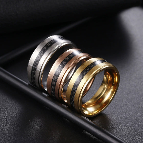 Rings Stainless Steel Unisex With Letters Numbers Text Electroplating