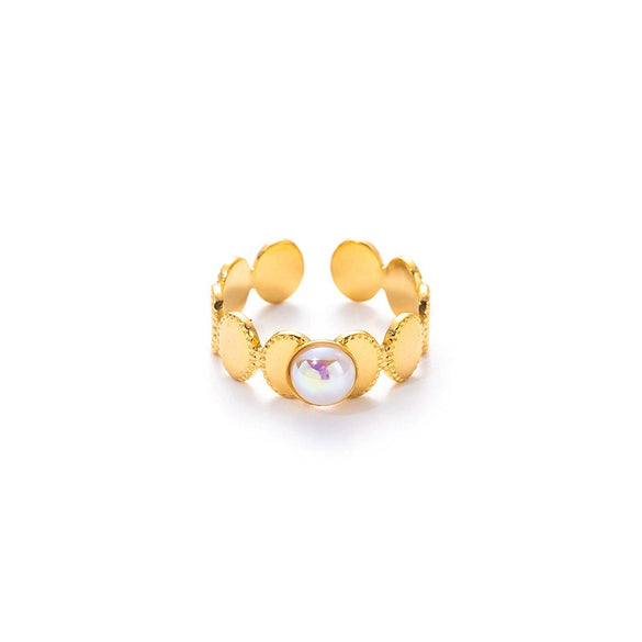 Rings Titanium Steel Geometric U Shape Electroplated