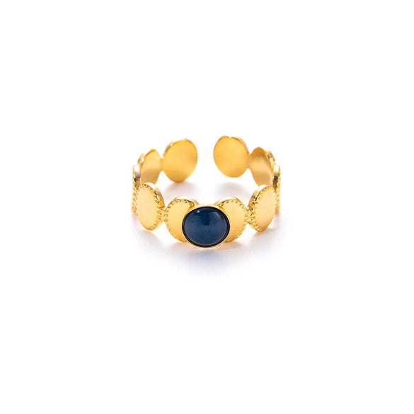 Rings Titanium Steel Geometric U Shape Electroplated