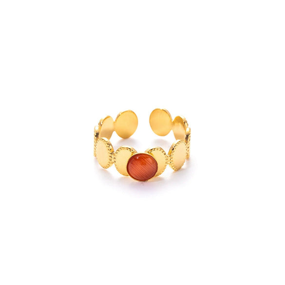 Rings Titanium Steel Geometric U Shape Electroplated