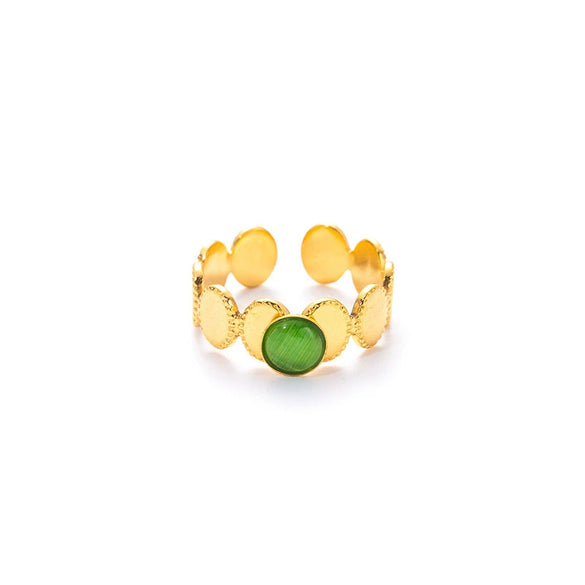 Rings Titanium Steel Geometric U Shape Electroplated