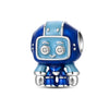 Robot Charm Pendant Bead Bracelet Piece Copper Silver Plated Dripping Oil Design