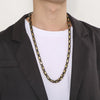 Rock Cool Style Color Block Solid Color Stainless Steel 18K Gold Plated Unisex Necklace