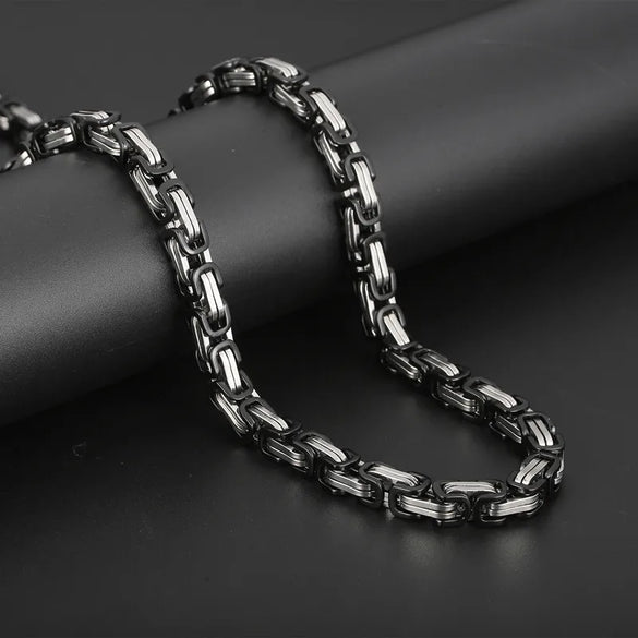 Rock Cool Style Color Block Solid Color Stainless Steel 18K Gold Plated Unisex Necklace