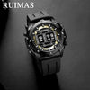 Roller Sports Watch Men's Fashion Waterproof Quartz Watch Alloy Case Silicone Strap Round Dial