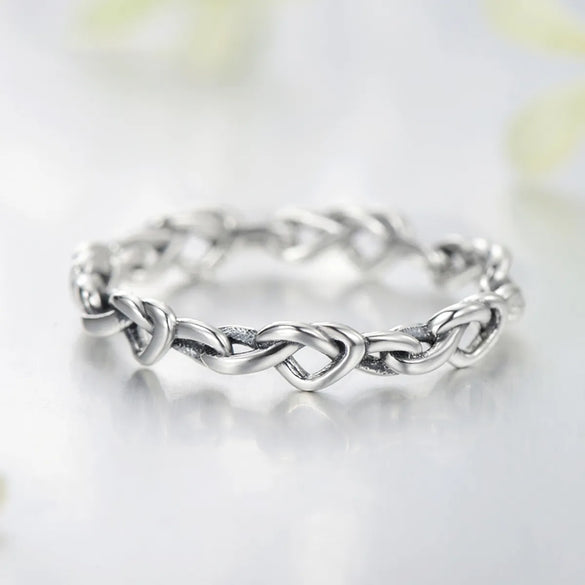 Romantic Heart Shape Sterling Silver Plating Hollow Out Silver Plated Rings