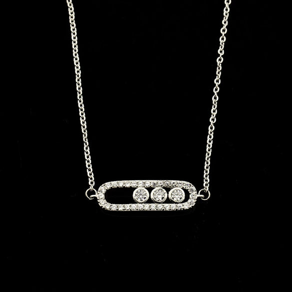 Rose Gold Bracelet Geometric Three Flash Diamond Bracelet Stainless Steel Chain Buckle Bracelet Wedding Jewelry Fashion