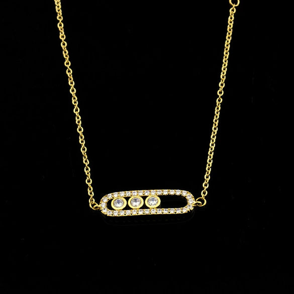Rose Gold Bracelet Geometric Three Flash Diamond Bracelet Stainless Steel Chain Buckle Bracelet Wedding Jewelry Fashion