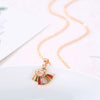 Rose Gold Copper Swan Pendant Necklace With Zircon Inlay Animal Design O Chain Clavicle Necklace For Women