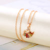 Rose Gold Copper Swan Pendant Necklace With Zircon Inlay Animal Design O Chain Clavicle Necklace For Women