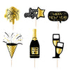 Rose Gold Foil Paper New Year Cake Card Bottle Cake Flag And Christmas Pendant Decoration Wholesale
