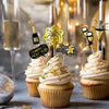 Rose Gold Foil Paper New Year Cake Card Bottle Cake Flag And Christmas Pendant Decoration Wholesale