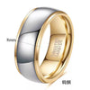 Rose Gold Geometric Curved Tungsten Steel Ring With Doublesided Electroplated Finish For Women And Men